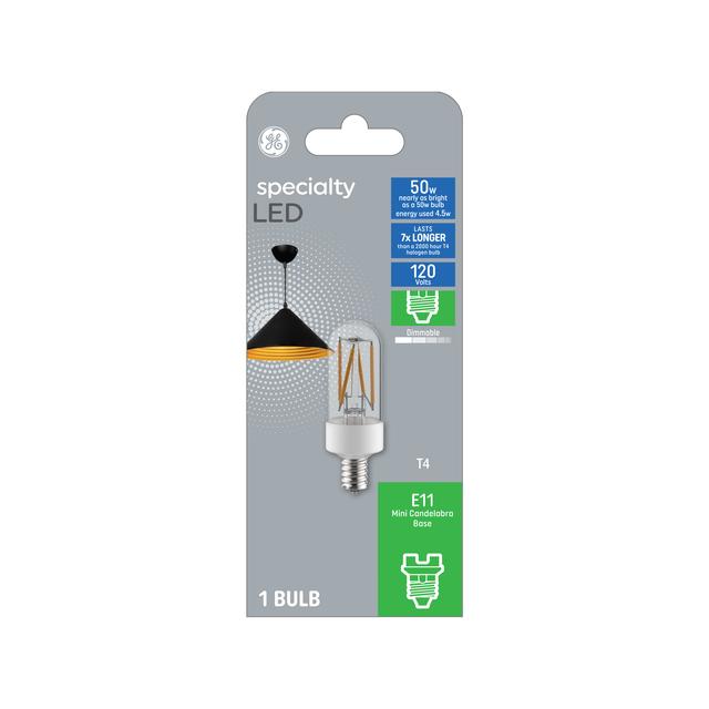 GE Specialty LED 50 Watt Replacement, Soft White, T4 Specialty Bulb (1 Pack)